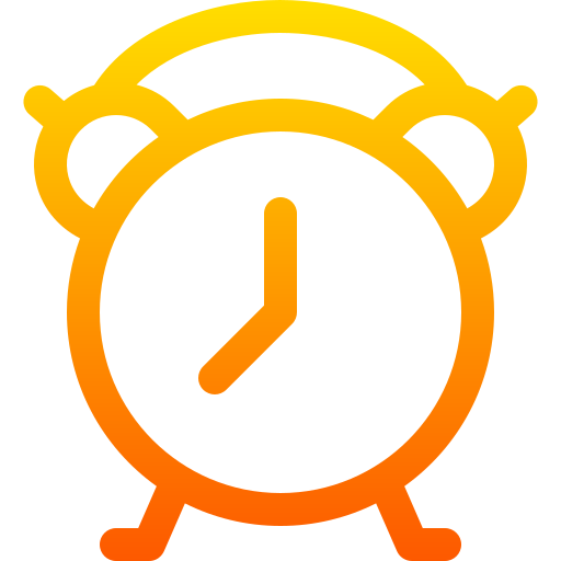 Alarm clock Basic Gradient Lineal color icon