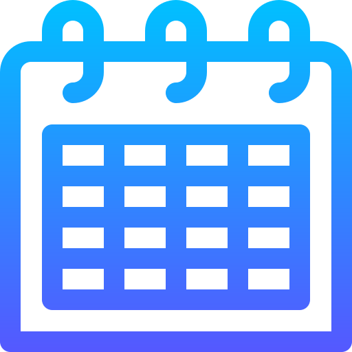 kalender Basic Gradient Lineal color icoon