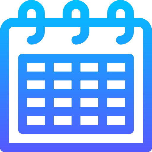 Calendar Basic Gradient Lineal color icon