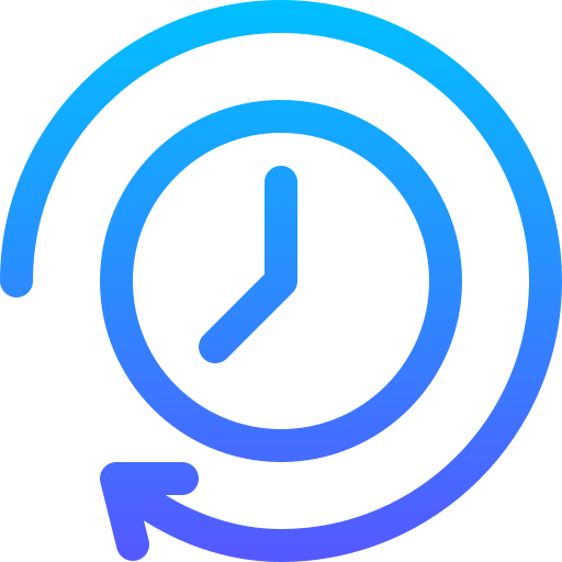 時間 Basic Gradient Lineal color icon