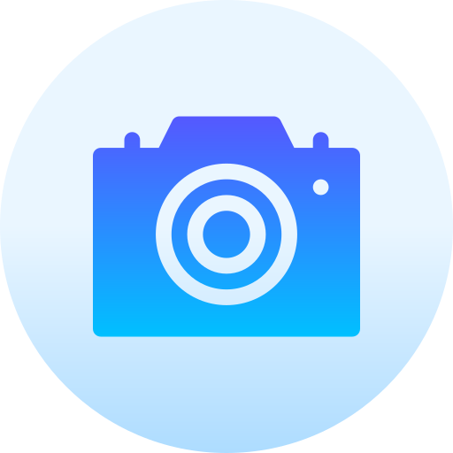 카메라 Basic Gradient Circular icon