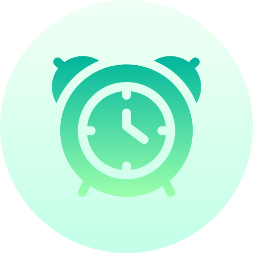 알람 시계 Basic Gradient Circular icon