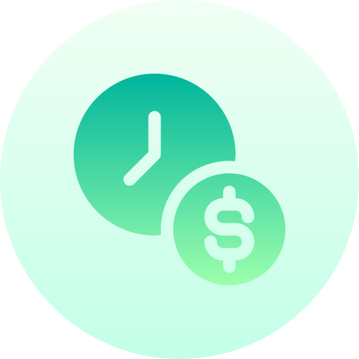 Время - деньги Basic Gradient Circular иконка