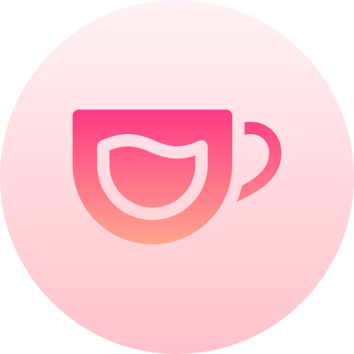 커피 Basic Gradient Circular icon