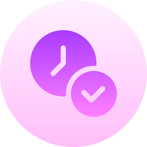 Clock Basic Gradient Circular icon