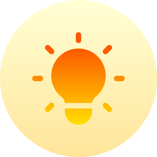 lampadina Basic Gradient Circular icona