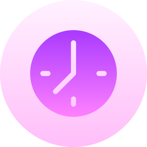 hora Basic Gradient Circular icono