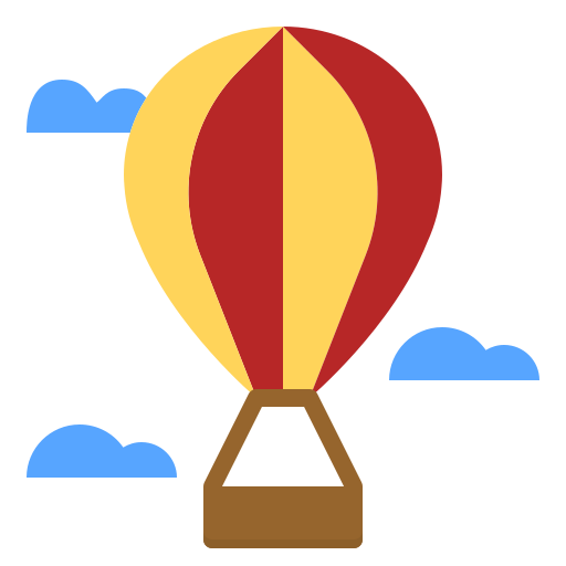 luchtballon dDara Flat icoon