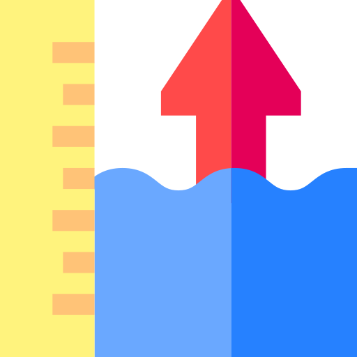 Sea level Basic Straight Flat icon