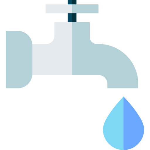 Water tap Basic Straight Flat icon