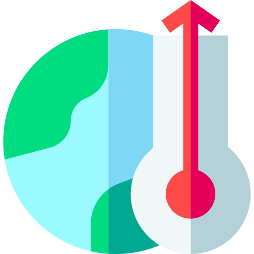 地球温暖化 Basic Straight Flat icon