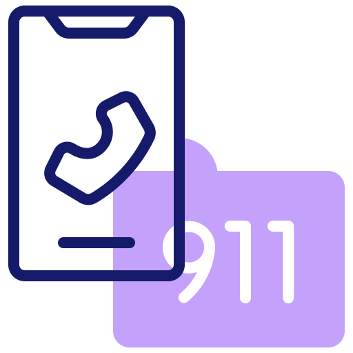 Emergency call Inipagistudio Lineal Color icon