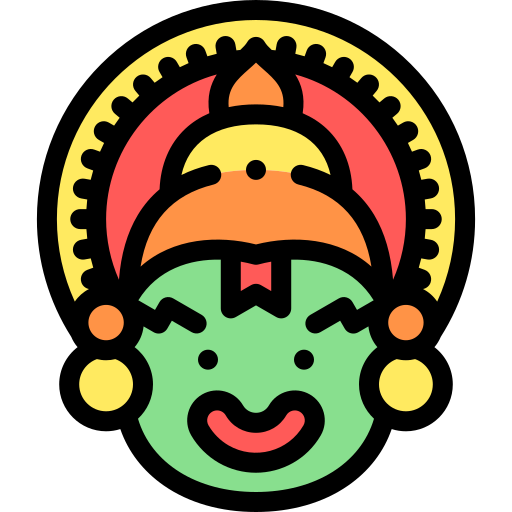 Kathakali Detailed Rounded Lineal color icon