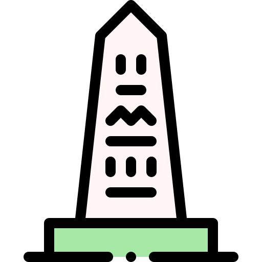 obelisk Detailed Rounded Lineal color ikona
