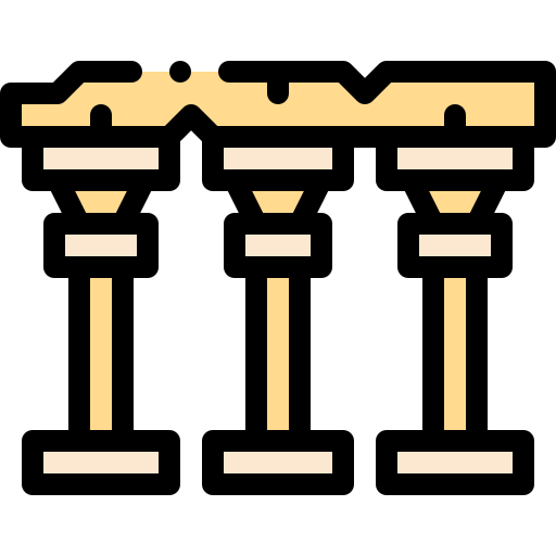 luxor tempel Detailed Rounded Lineal color icon