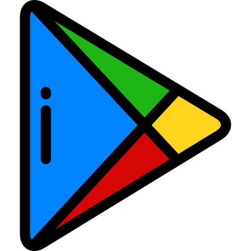 playstore Detailed Rounded Lineal color Icône