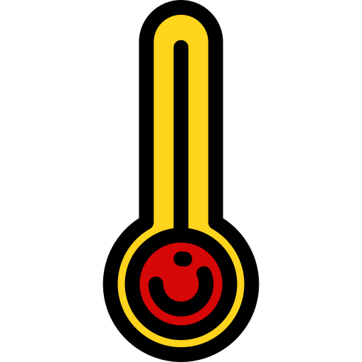 気温 Detailed Rounded Lineal color icon