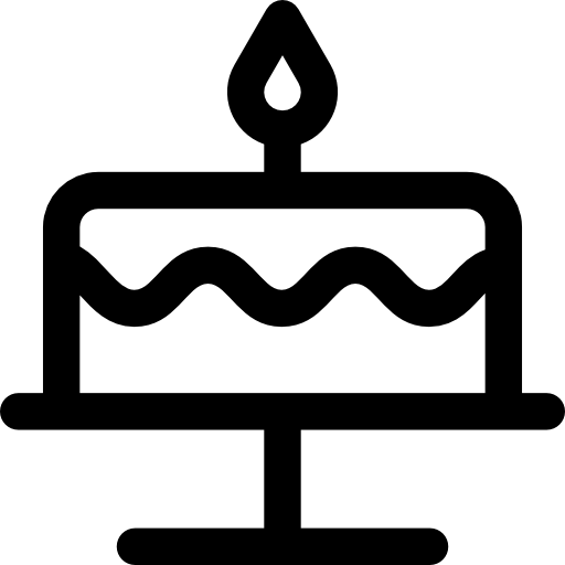 Birthday cake Basic Rounded Lineal icon