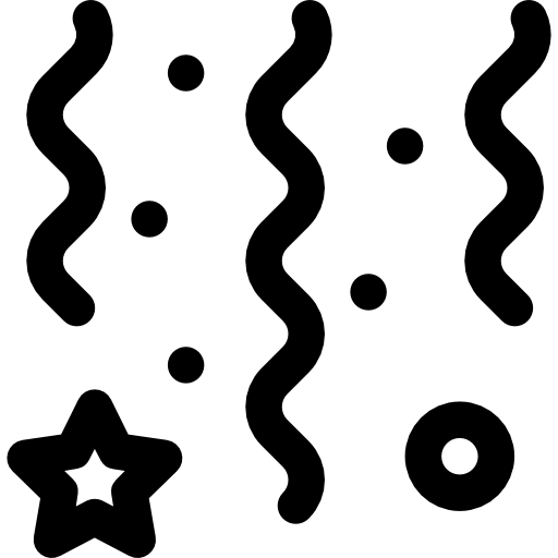 coriandoli Basic Rounded Lineal icona