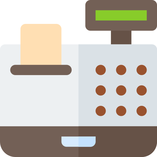 Cash register Basic Rounded Flat icon