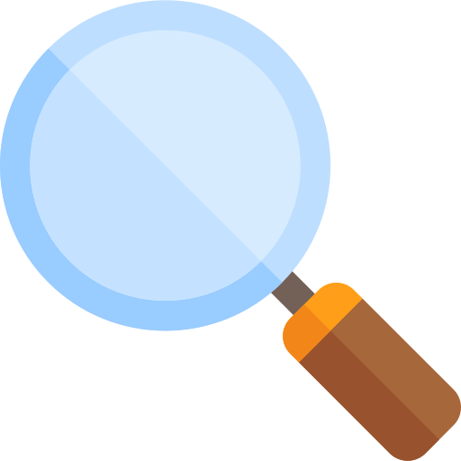 Magnifying glass Basic Rounded Flat icon