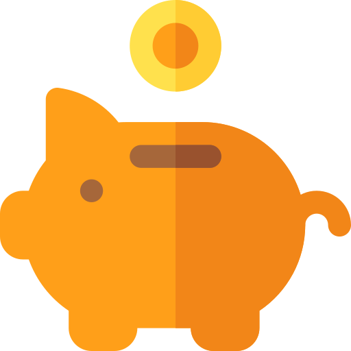 Piggy bank Basic Rounded Flat icon