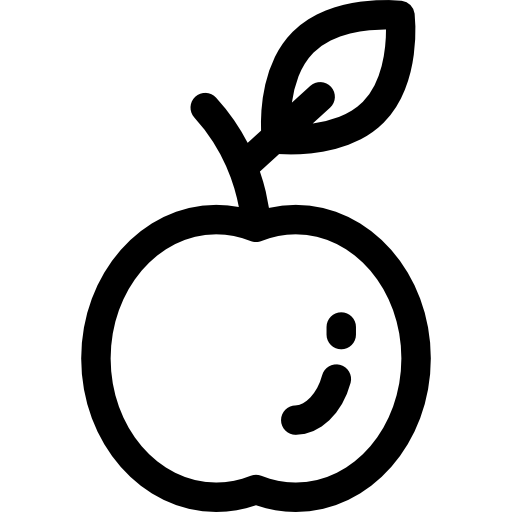 사과 Detailed Rounded Lineal icon