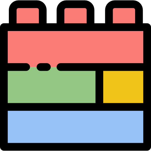 ブロック Detailed Rounded Lineal color icon