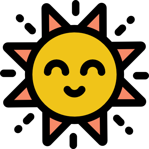 Sun Detailed Rounded Lineal color icon