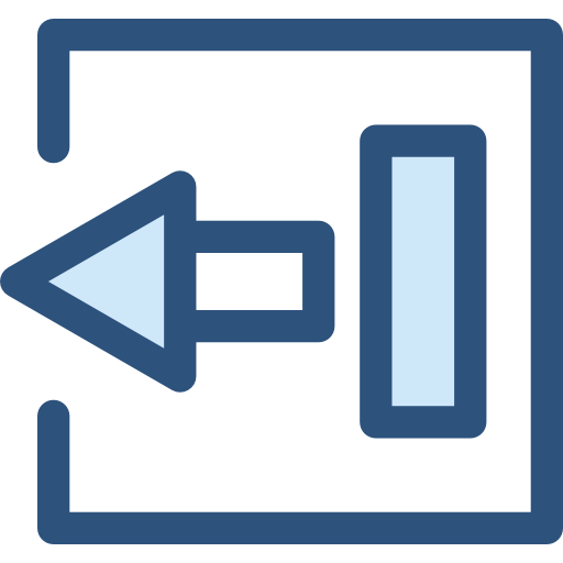 Logout Monochrome Blue icon