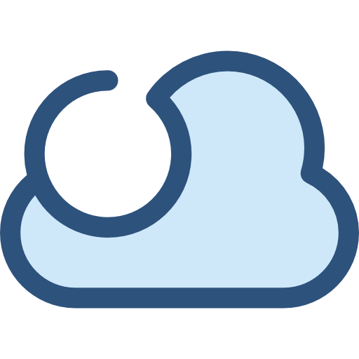 nube Monochrome Blue icono