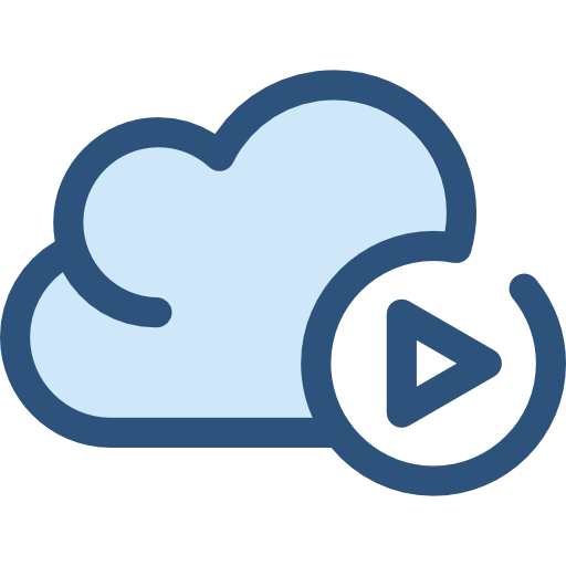 Cloud computing Monochrome Blue icon