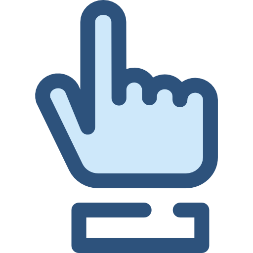 Pointer Monochrome Blue icon