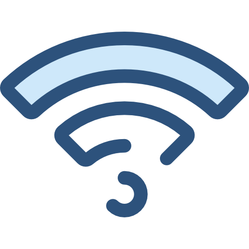 wifi Monochrome Blue icoon