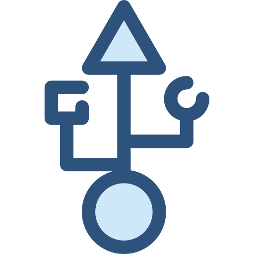 Usb Monochrome Blue icon