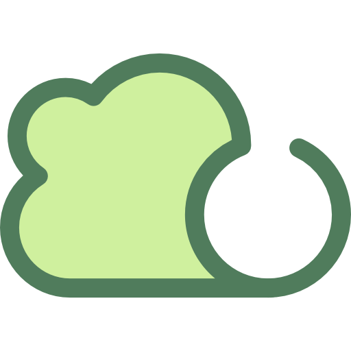 Cloud Monochrome Green icon