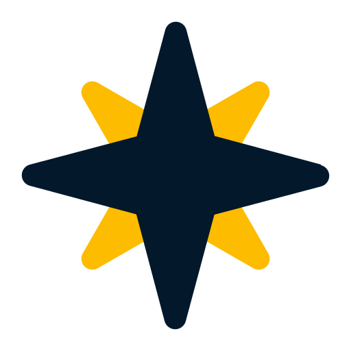punkt kardynalny Generic Flat ikona