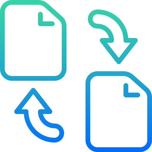 Data transfer Winnievizence Outline gradient icon