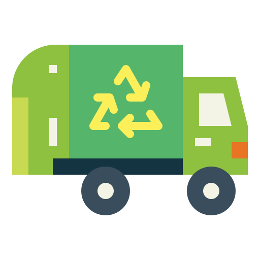 camión de la basura Smalllikeart Flat icono