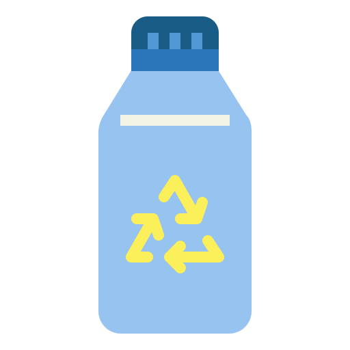 Стеклянная бутылка Smalllikeart Flat иконка