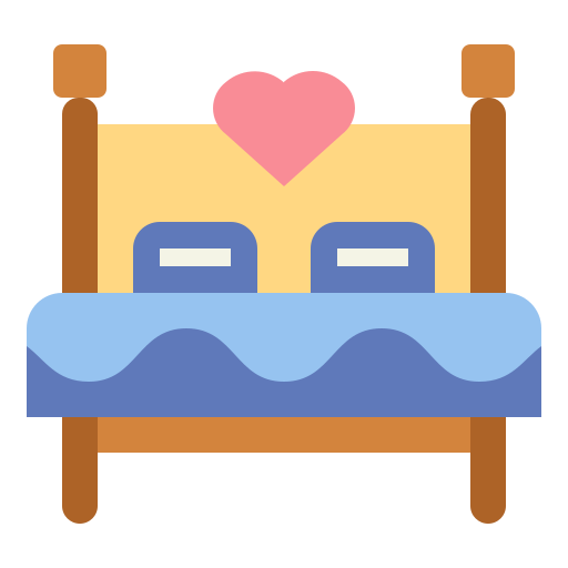 Bed Smalllikeart Flat icon