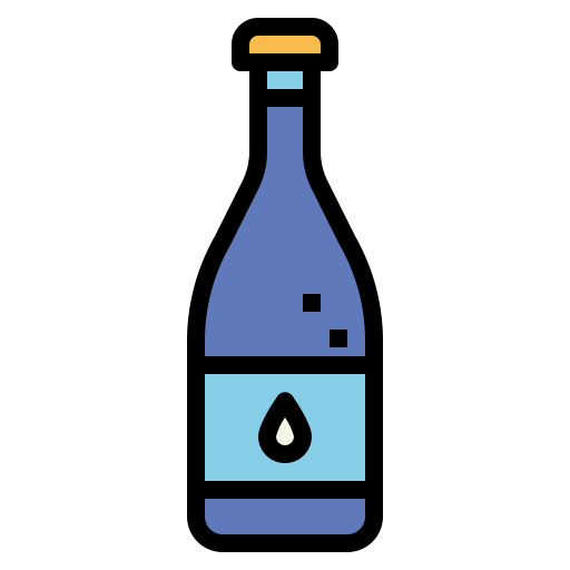 Стеклянная бутылка Smalllikeart Lineal Color иконка