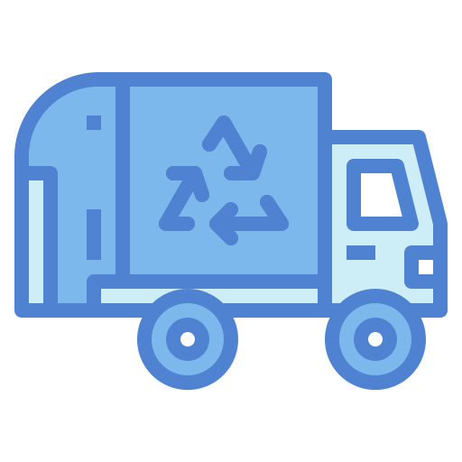 camion à ordures Generic Blue Icône