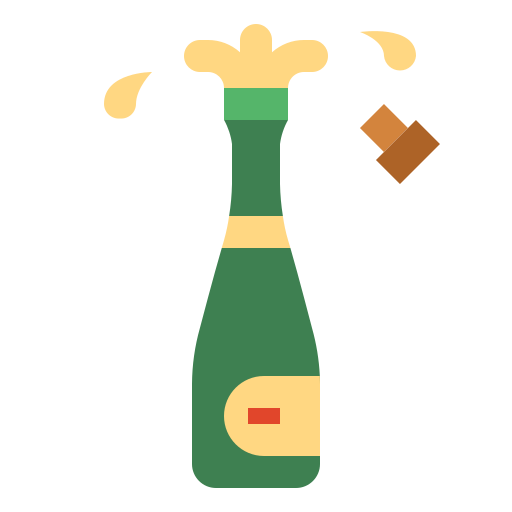 Champagne Smalllikeart Flat icon