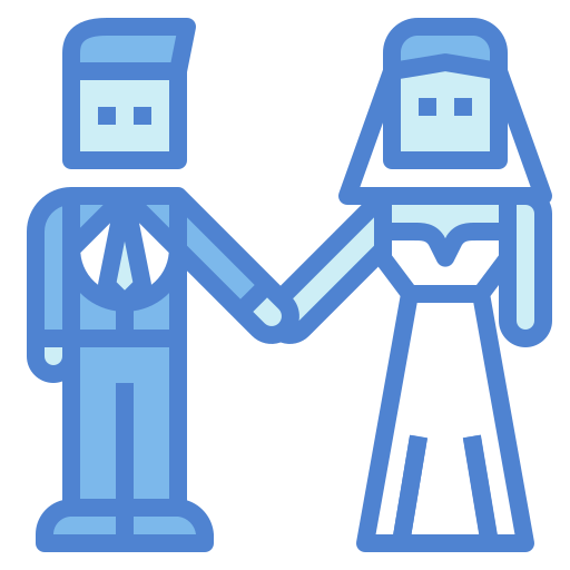 신부와 신랑 Generic Blue icon