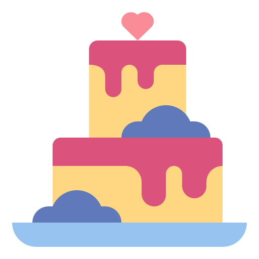 torta nuziale Smalllikeart Flat icona