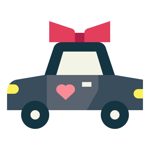 coche de boda Smalllikeart Flat icono