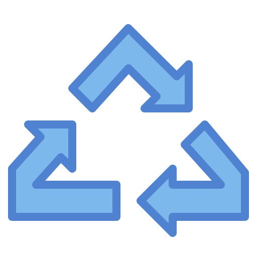 segno di riciclaggio Generic Blue icona
