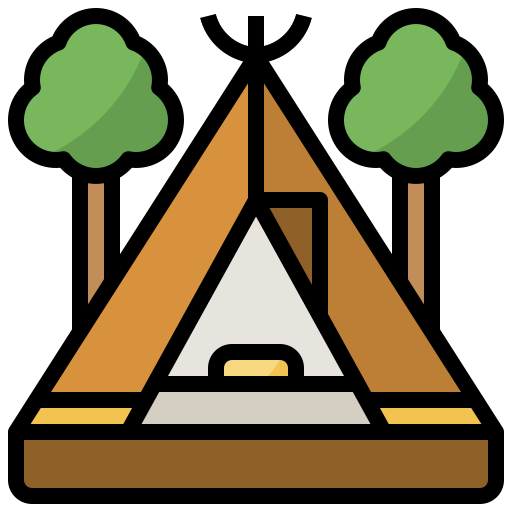 室内キャンプ Surang Lineal Color icon