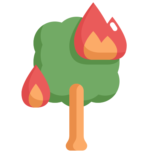 Burning tree Generic Flat icon